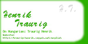 henrik traurig business card